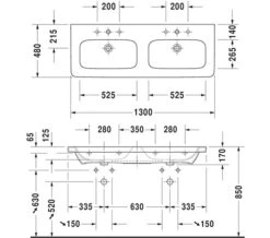 Duravit DuraStyle 1230 X 448mm Wall Mounted 1 Pull Out Compartment Vanity Unit -Shower Room M 2015 11 6 12 25 47 51