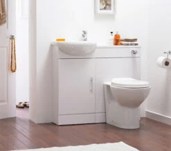 Nuie Mayford 500mm Gloss White Back-To-Wall WC Unit And Concealed Cistern