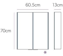 HIB Xenon Double Door 700mm High LED Illuminated Aluminium Cabinet 10 HIB Xenon Double Door 700mm High LED Illuminated Aluminium Cabinet -Shower Room M 2016 1 21 12 57 0 716