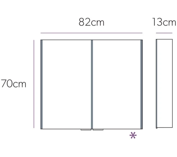 HIB Xenon Double Door 700mm High LED Illuminated Aluminium Cabinet 7 HIB Xenon Double Door 700mm High LED Illuminated Aluminium Cabinet - Image 5