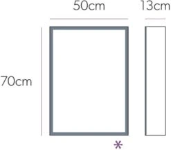 HIB Qubic 50 Single Door LED Aluminium Cabinet 500 X 700mm 7 HIB Qubic 50 Single Door LED Aluminium Cabinet 500 X 700mm -Shower Room M 2016 1 22 5 5 3 636