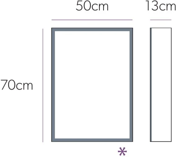 HIB Qubic 50 Single Door LED Aluminium Cabinet 500 X 700mm 5 HIB Qubic 50 Single Door LED Aluminium Cabinet 500 X 700mm - Image 3