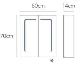 HIB Stratus 60 LED Demisting Aluminium Mirror Cabinet 600 X 700mm 9 HIB Stratus 60 LED Demisting Aluminium Mirror Cabinet 600 X 700mm -Shower Room M 2016 1 22 6 59 45 498