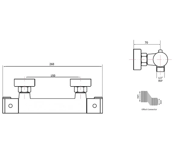 IMEX Arco Exposed Thermostatic Bar Shower Valve 4 IMEX Arco Exposed Thermostatic Bar Shower Valve - Image 2