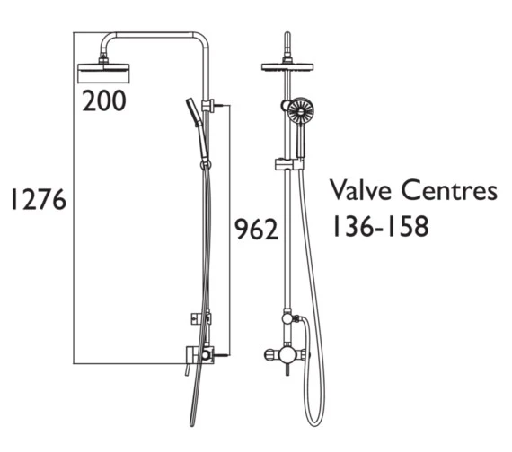 Bristan Prism Thermostatic Exposed Sequential Valve With Diverter And Chrome Riser Kit 5 Bristan Prism Thermostatic Exposed Sequential Valve With Diverter And Chrome Riser Kit - Image 3