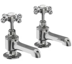 Burlington Stafford Deck Mounted Quarter Turn Bath Pillar Taps