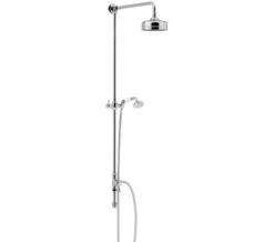 Heritage Fixed Chrome Rigid Riser With Shower Head And Handset Kit