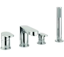 Beo Silk 4 Hole Deck Mounted Chrome Bath Shower Mixer Tap With Kit -Shower Room M 2016 8 23 6 33 34 791