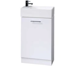 Nuie Mayford Cloakroom 480mm Gloss White Floor Standing Cabinet With Basin -Shower Room M 2016 9 19 6 19 15 127