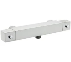 Nuie Thermostatic Square Chrome Bar Shower Valve With Bottom Outlet