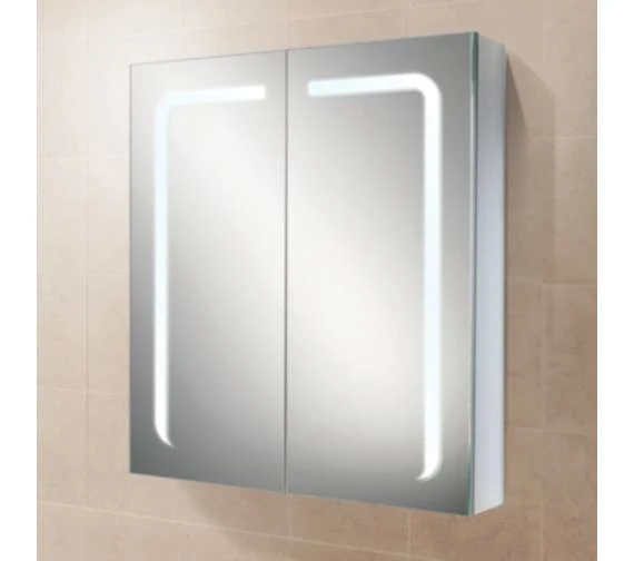 HIB Stratus 60 LED Demisting Aluminium Mirror Cabinet 600 X 700mm 4 HIB Stratus 60 LED Demisting Aluminium Mirror Cabinet 600 X 700mm - Image 2