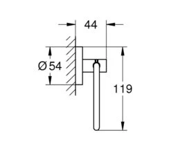 Grohe Essentials Chrome Toilet Roll Holder -Shower Room M 2017 12 15 6 1 40 604