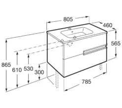 Roca Victoria-N Unik 565mm High Wall Hung Unit With Basin -Shower Room M 2017 3 18 5 33 20 50