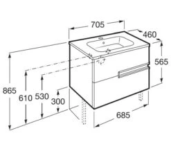 Roca Victoria-N Unik 565mm High Wall Hung Unit With Basin -Shower Room M 2017 3 18 6 58 40 855