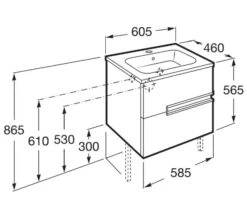 Roca Victoria-N Unik 565mm High Wall Hung Unit With Basin -Shower Room M 2017 3 18 9 18 23 131