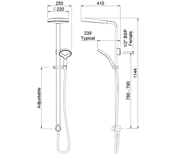 Methven Aurajet Aio Shower System Chrome 4 Methven Aurajet Aio Shower System Chrome - Image 2