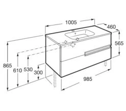 Roca Victoria-N Unik 565mm High Wall Hung Unit With Basin -Shower Room M 2017 3 20 5 46 23 413
