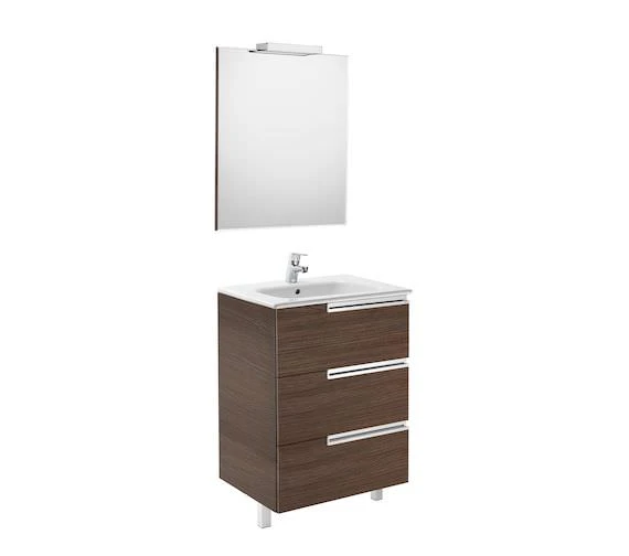 Roca Victoria-N Gloss White Vanity Unit Pack 600 X 740mm With Mirror And Spotlight 6 Roca Victoria-N Gloss White Vanity Unit Pack 600 X 740mm With Mirror And Spotlight - Image 4
