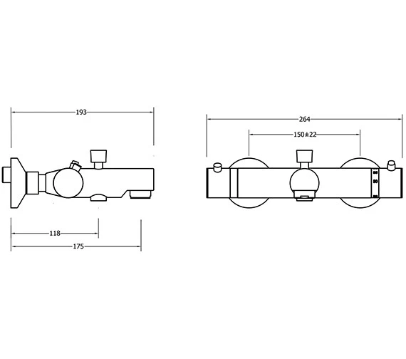 Crosswater Kai Exposed Chrome Thermostatic Bath Shower Mixer Tap 4 Crosswater Kai Exposed Chrome Thermostatic Bath Shower Mixer Tap - Image 2