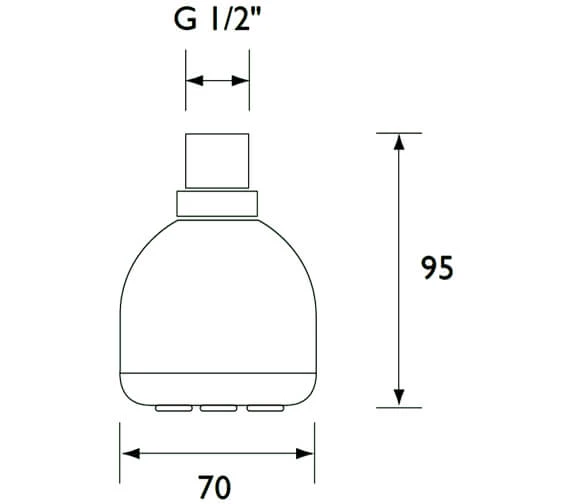 Bristan Chrome Single Function Fixed Head 5 Bristan Chrome Single Function Fixed Head - Image 3