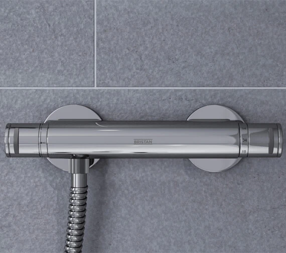 Bristan Artisan Chrome Thermostatic Bar Shower Valve With Handset 6 Bristan Artisan Chrome Thermostatic Bar Shower Valve With Handset - Image 4
