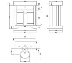 Hudson Reed Old London Floor Standing Vanity Unit And Basin With Marble Worktop -Shower Room M 2018 12 13 10 43 47 89