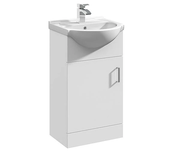 Essential Alaska 1 Door Vanity Unit 450mm And Basin 4 Essential Alaska 1 Door Vanity Unit 450mm And Basin - Image 2