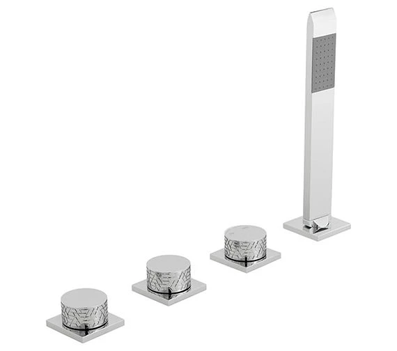 Vado Omika Chrome 4 Hole Bath Shower Mixer Set Without Spout 3 Vado Omika Chrome 4 Hole Bath Shower Mixer Set Without Spout