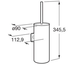 Roca Victoria Contemporary Wall Mounted Toilet Brush And Holder 90 X 113mm 7 Roca Victoria Contemporary Wall Mounted Toilet Brush And Holder 90 X 113mm -Shower Room M 2018 2 5 11 11 29 633