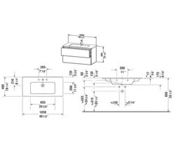 Duravit L-Cube Wall Mounted 2 Drawer Vanity Unit For Me-By-Starck Basin 26 Duravit L-Cube Wall Mounted 2 Drawer Vanity Unit For Me-By-Starck Basin -Shower Room M 2018 3 1 6 5 15 743