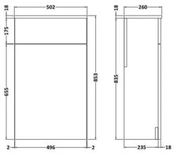 Nuie Athena 500mm Wide Floor Standing WC Unit -Shower Room M 2018 3 29 11 42 2 596