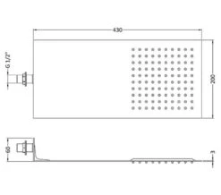 Hudson Reed Ultra Thin Fixed Shower Head -Shower Room M 2018 4 9 6 9 7 772