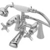 Tre Mercati Charleston Pillar Mounted Chrome Bath Shower Mixer Tap With Kit