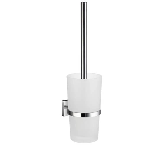 Smedbo House Toilet Brush With Frosted Glass Container 4 Smedbo House Toilet Brush With Frosted Glass Container - Image 2