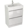 IMEX Echo 600mm Double Drawer Floor Standing Unit And Basin White Gloss -Shower Room M 2018 6 14 12 10 47 297