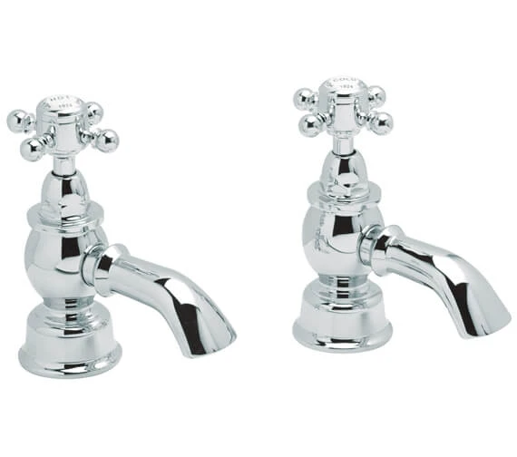 Heritage Hartlebury Pair Of Chrome Bath Pillar Taps 4 Heritage Hartlebury Pair Of Chrome Bath Pillar Taps - Image 2