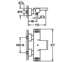 Grohe Grohtherm 2000 New Thermostatic Chrome Bath Shower Mixer Tap - 34466001 -Shower Room M 2018 6 27 13 44 56 413
