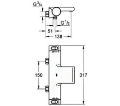 Grohe Grohtherm 2000 New Thermostatic Chrome Bath Shower Mixer Tap - 34466001 -Shower Room M 2018 6 27 13 45 34 740