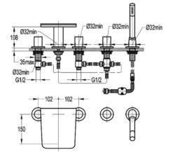 Flova Annecy Diamond Chrome Finish Bath Shower Mixer Tap With Handset And Hose -Shower Room M 2018 6 27 6 51 8 276