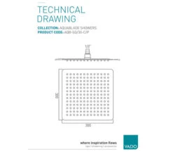 Vado Aquablade Single Function Square Slimline Shower Head -Shower Room M 2018 9 12 7 55 20 371