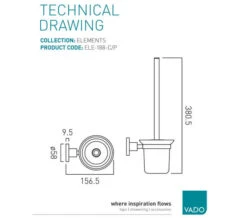 Vado Elements Chrome Toilet Brush With Frosted Glass Holder -Shower Room M 2018 9 12 8 17 56 11