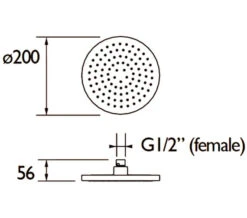 Bristan Abs Fixed Chrome Shower Head -Shower Room M 2018 9 26 8 4 30 769