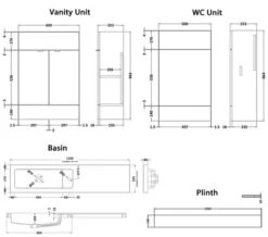 Hudson Reed Fusion 1100mm Compact Furniture Pack - Vanity And WC Unit With Basin -Shower Room M 2019 1 25 13 22 20 969