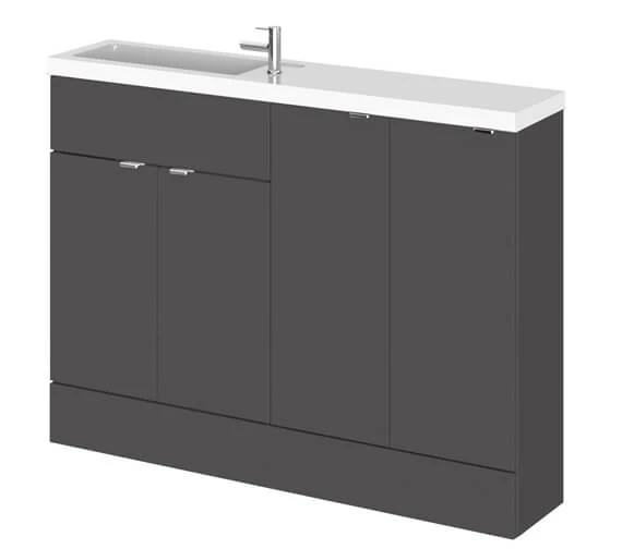 Hudson Reed Fusion 1200mm Compact Furniture Pack - Vanity And 2 Base Unit With Basin 9 Hudson Reed Fusion 1200mm Compact Furniture Pack - Vanity And 2 Base Unit With Basin - Image 7