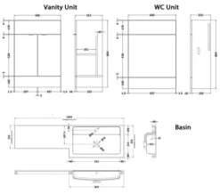 Hudson Reed Fusion 1200mm Full Depth Furniture Pack - Vanity And WC Unit With Basin -Shower Room M 2019 1 29 14 31 18 489