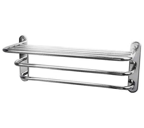 Nuie 663mm Wide 3 Tier Chrome Towel Rack 4 Nuie 663mm Wide 3 Tier Chrome Towel Rack - Image 2