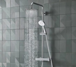 Tavistock Quantum Cool Touch Thermostatic Dual Control Bar Valve With Shower Set