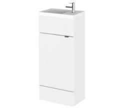 Hudson Reed Fusion 400mm Floor-Standing Slimline Vanity Unit And Basin