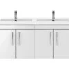 Nuie Athena 1205 X 390mm Wall Hung 4 Door Cabinet And Double Basin -Shower Room M 2019 3 13 13 58 22 602
