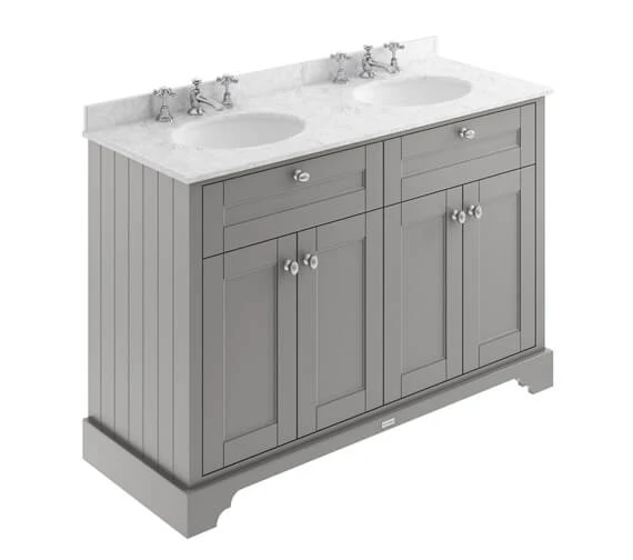 Hudson Reed Old London 1200mm Floor Standing Unit And Double Basin With Marble Top 20 Hudson Reed Old London 1200mm Floor Standing Unit And Double Basin With Marble Top - Image 18